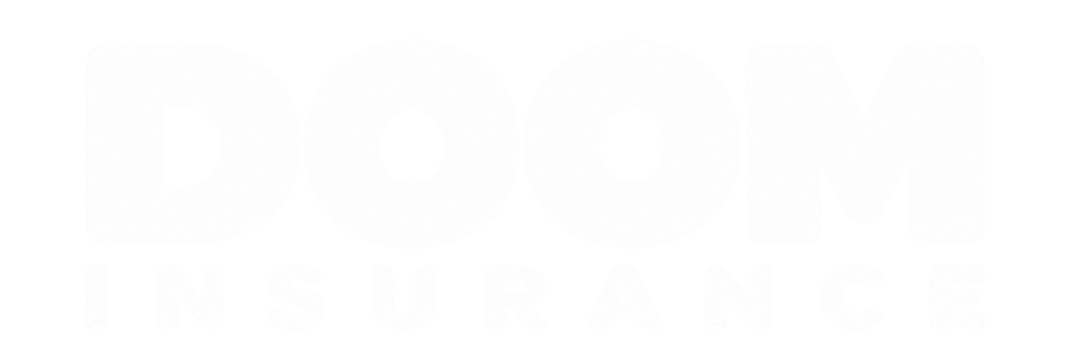 Doom Insurance white wordmark